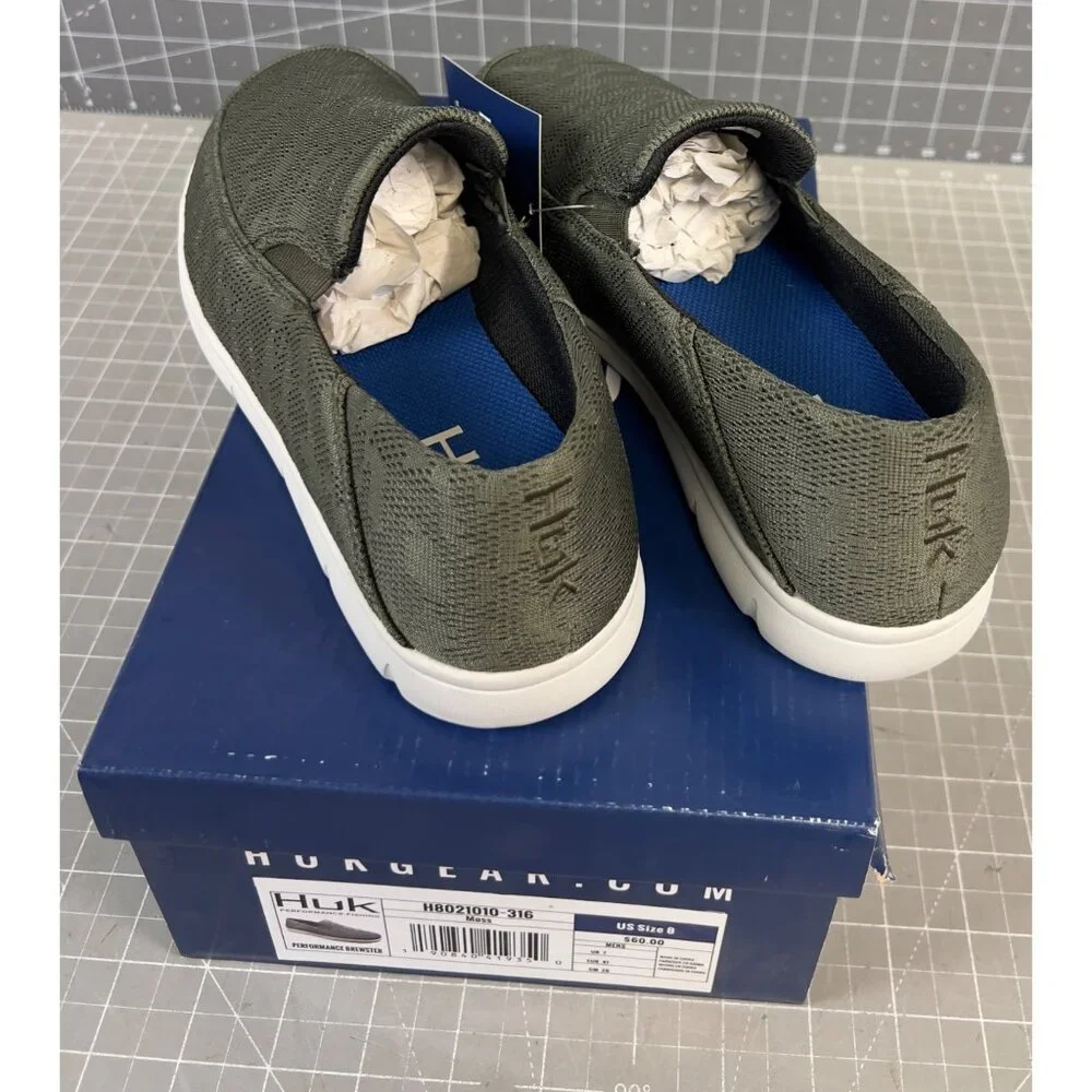 HUK Men's Brewster Slip-On Wet Traction Fishing & Deck Shoes Moss Sz. 8 New~~ - Picture 6 of 13